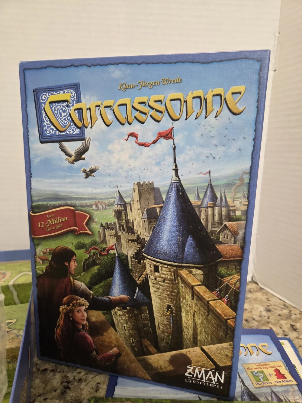 Z-man Games Carcassonne Board Game Includes Mini Expansion River + The Abbot